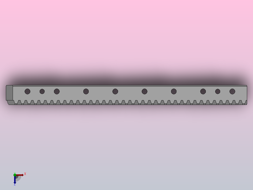 552系列斜齿齿条[552 080 100]俯视图