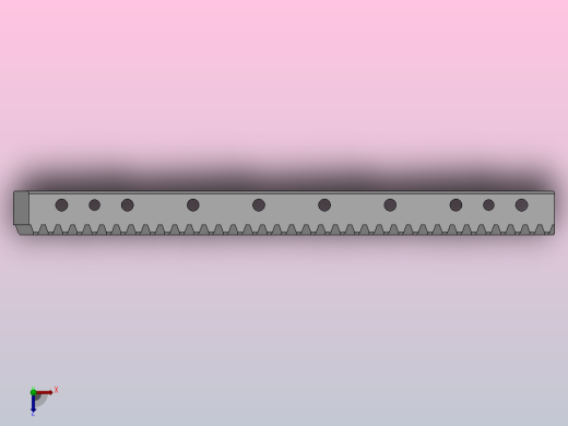 552系列斜齿齿条[552 080 100]俯视缩略图