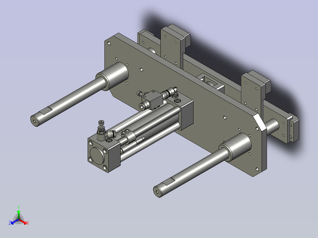 LXYC-BOSS020300中间上顶机构主视图