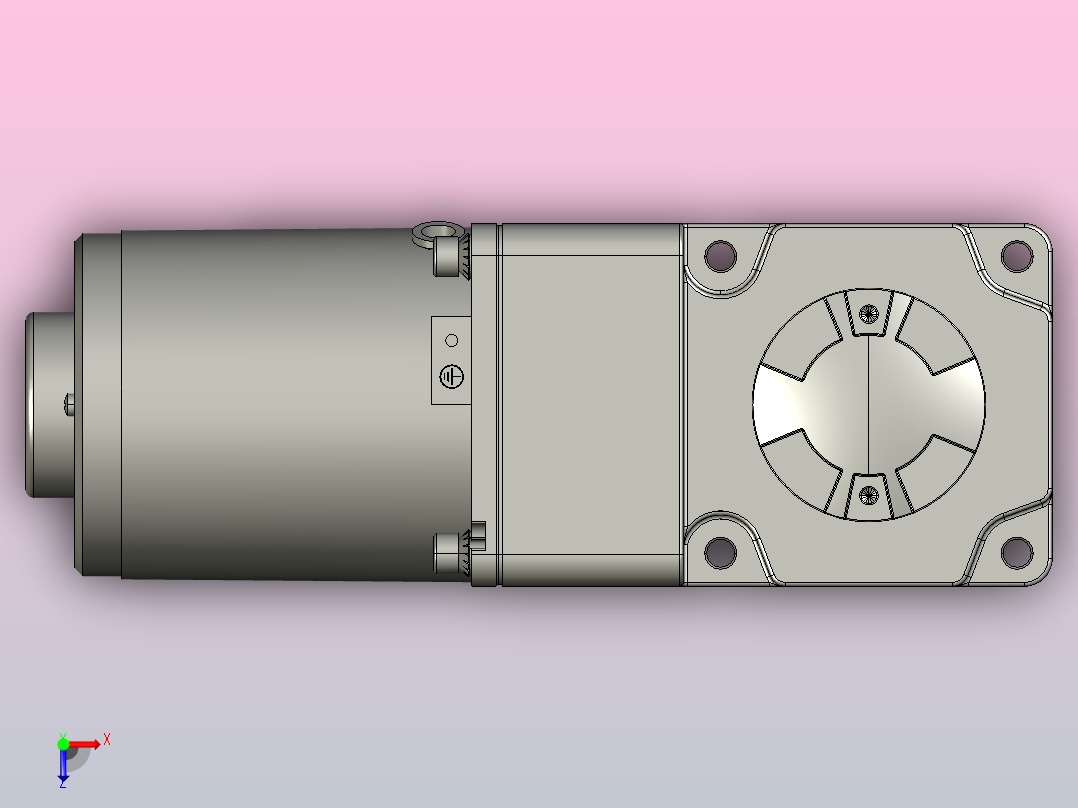 微型弧锥直交实心轴减速电机5IK40GU-C 5GU3K～180KRH俯视图