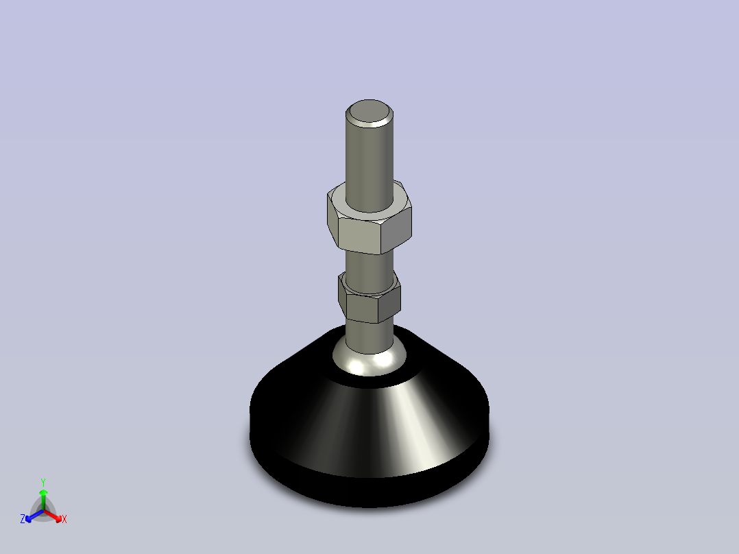 脚轮脚杯3D  WAG11-D60-M12-L50.x_t主视图