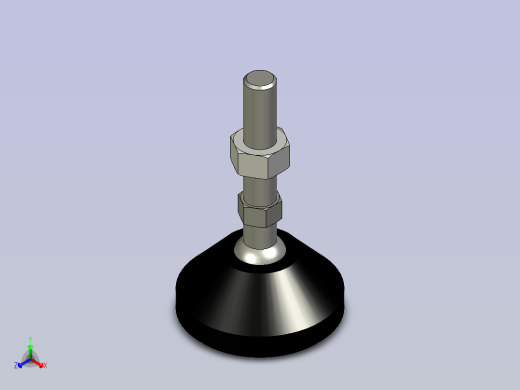 脚轮脚杯3D  WAG11-D60-M12-L50.x_t正等轴测缩略图