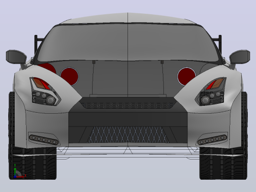 NISSAN GTR汽车曲面造型前视缩略图
