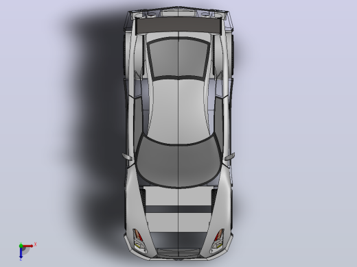 NISSAN GTR汽车曲面造型俯视缩略图