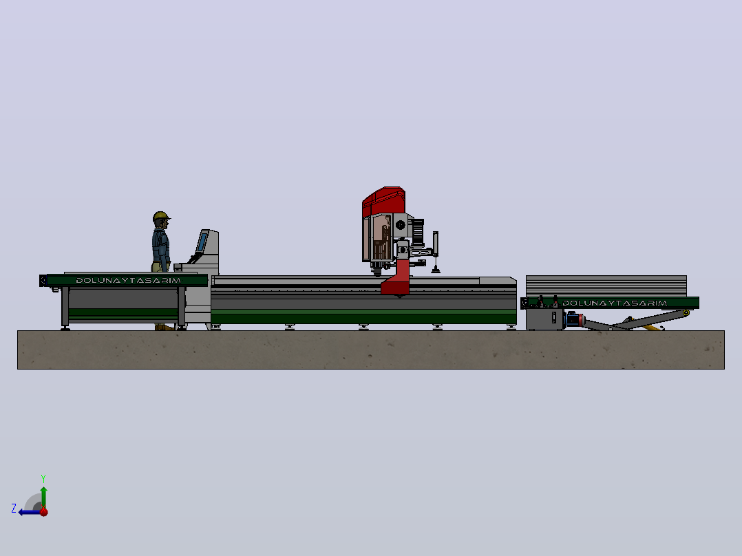 专业CNC木工切割机3d木雕CNC router木工CNC铣床主视图