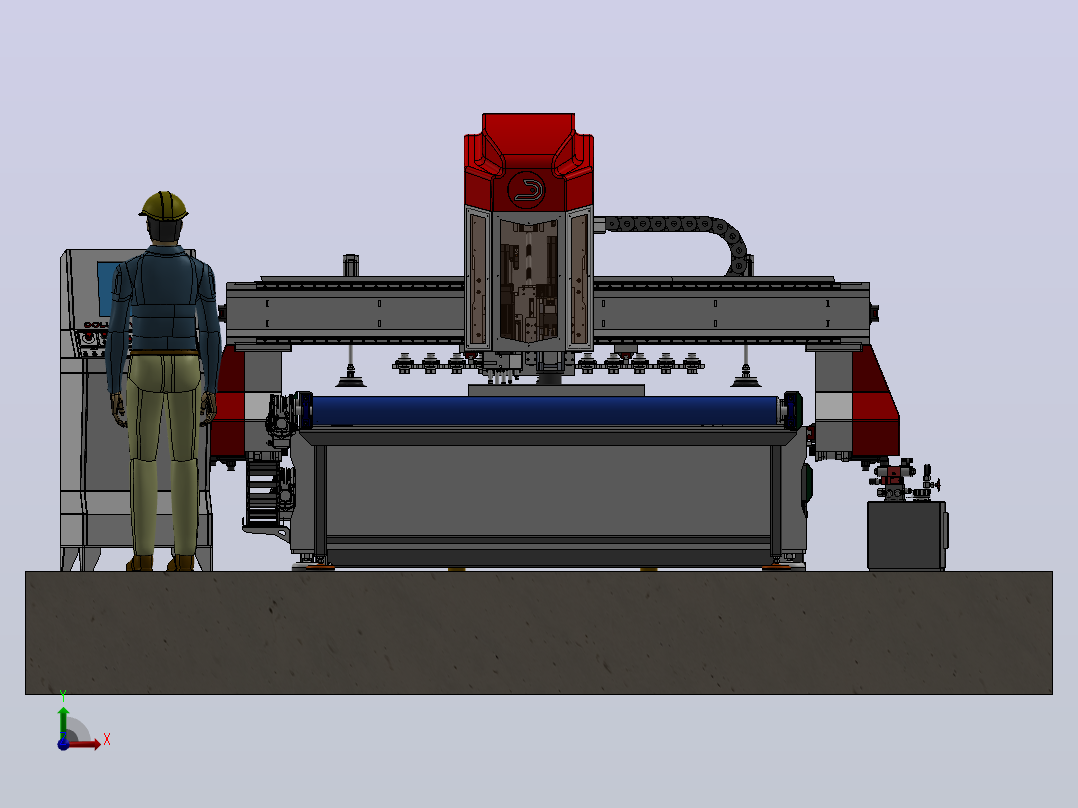 专业CNC木工切割机3d木雕CNC router木工CNC铣床前视图