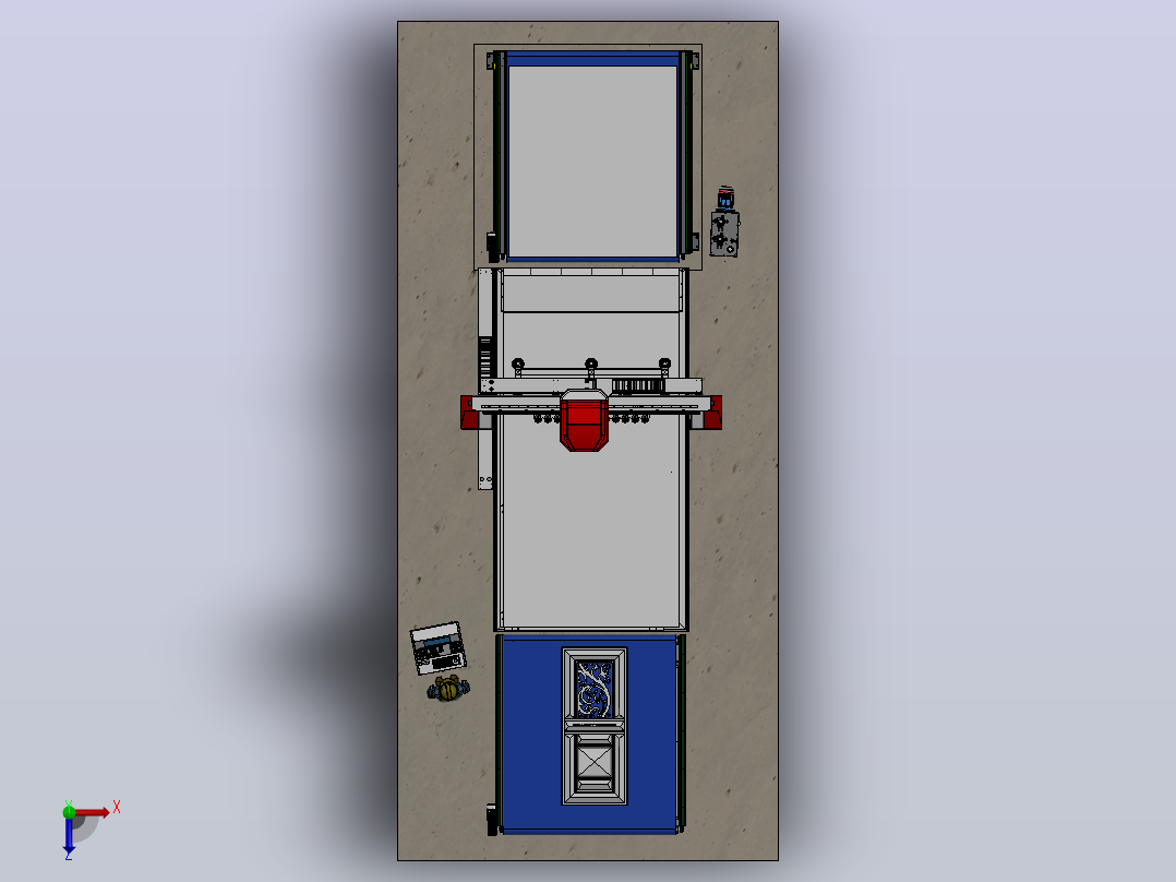专业CNC木工切割机3d木雕CNC router木工CNC铣床俯视图