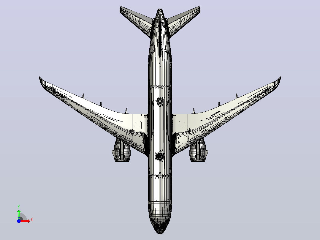 dreamliner white blue ib v1飞机前视图