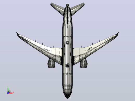 dreamliner white blue ib v1飞机前视缩略图