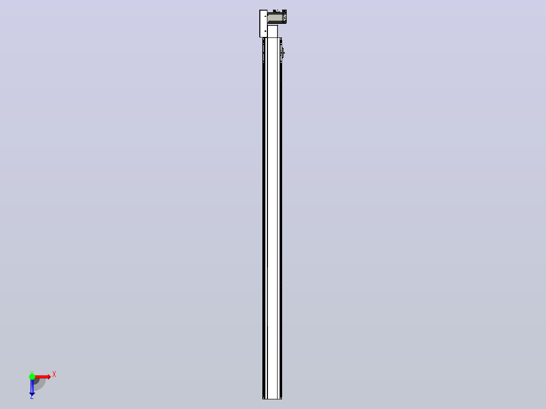 皮带直线轴半封闭可选导轨TPA-HNB-105D-90-L1750-MR-C-P20-N3俯视图