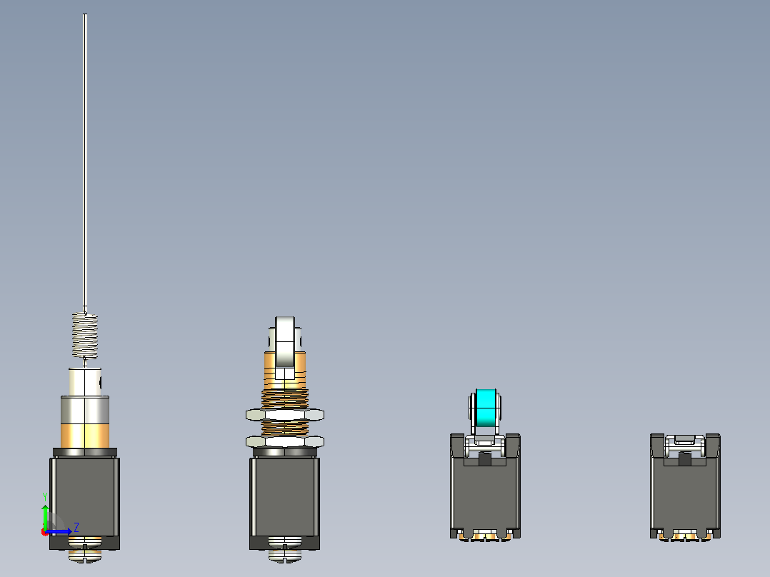 欧姆龙开关A-20GV-B ，A-20GV2-B ，Z-15GQ22-B ，Z-15HNJ55-B左视图