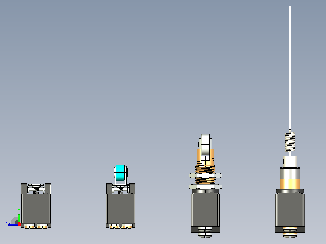 欧姆龙开关A-20GV-B ，A-20GV2-B ，Z-15GQ22-B ，Z-15HNJ55-B右视图