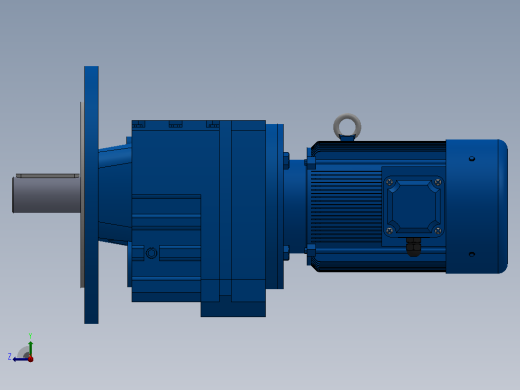 RF57法兰轴伸式安装斜齿轮减速机RF57-Y0.18-4P-63-M1-0°-Φ250右视缩略图