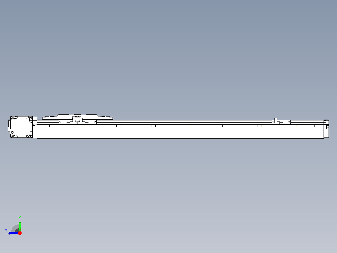 机器人皮带驱动直线轴TPA-GCB-120-P70-L550-DL-M20-N3右视图