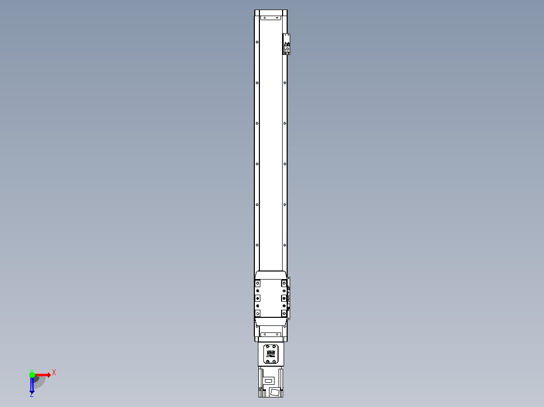 滚珠丝杠直线轴内置导轨TPA-GCR-80-1610C-L600-M-M40-N3俯视图