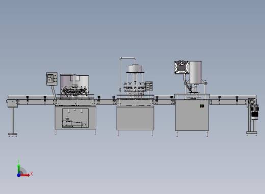全自动化瓶装饮料生产线前视缩略图