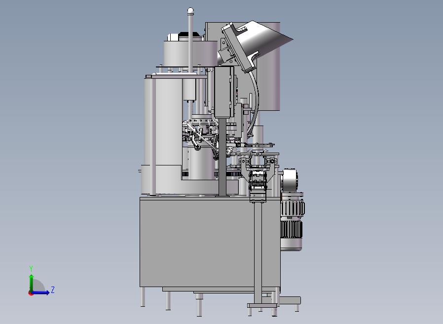全自动化瓶装饮料生产线左视图