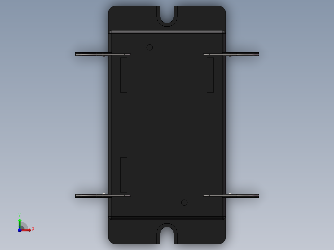 表面加工夹持机构前视图