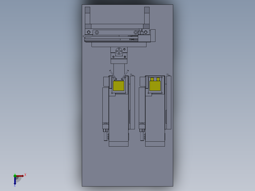 电气特性检查夹具俯视图
