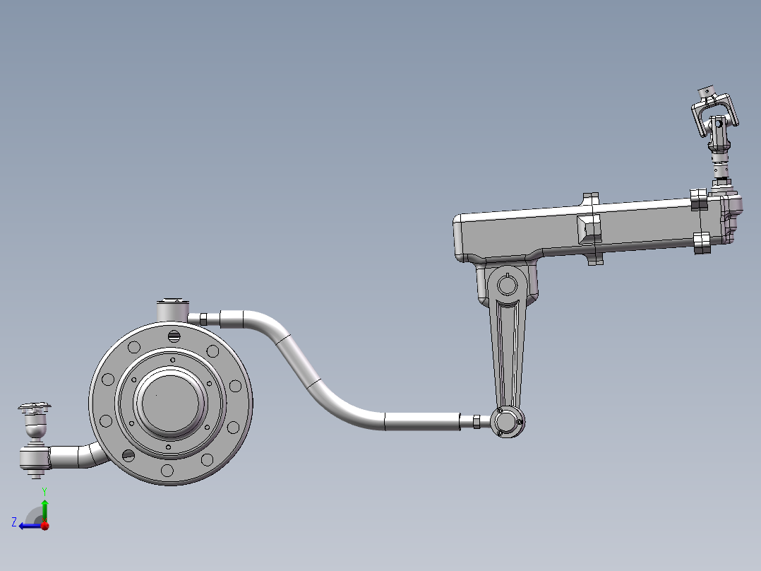 驱鸟稻草人设计(sw12+说明书+cad)右视图