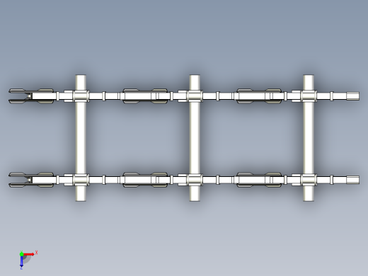 Henred F Tridem三轴悬挂支架3D数模图纸 Solidworks设计 附x_t俯视缩略图