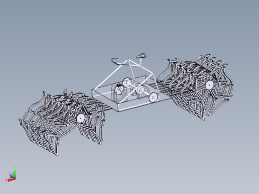 脚踏骑行式Strandbeests仿生兽车3D数模图纸 Solidworks 附STEP