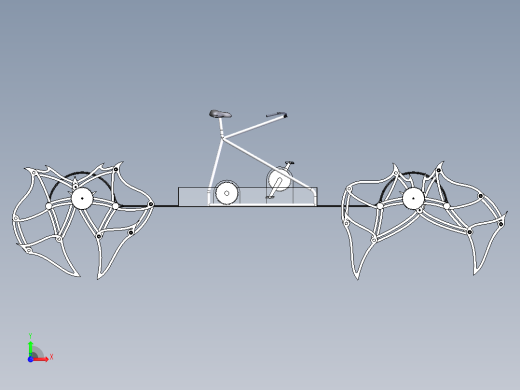 脚踏骑行式Strandbeests仿生兽车3D数模图纸 Solidworks 附STEP前视缩略图
