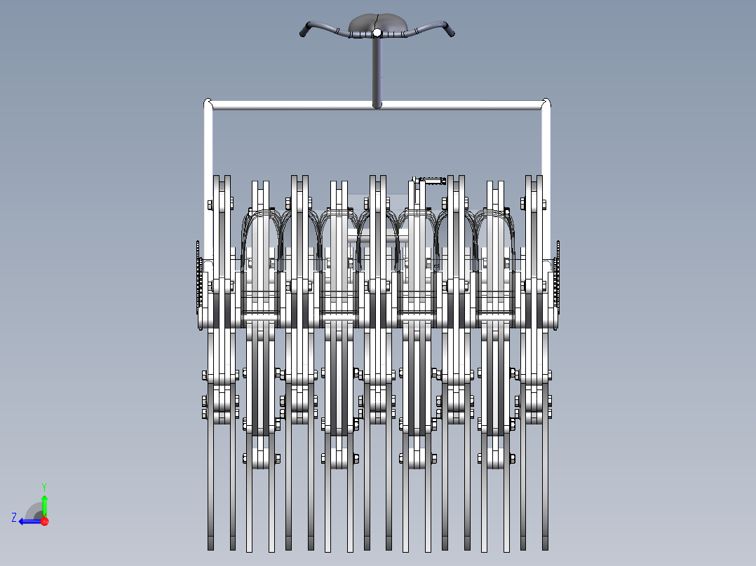 脚踏骑行式Strandbeests仿生兽车3D数模图纸 Solidworks 附STEP右视图