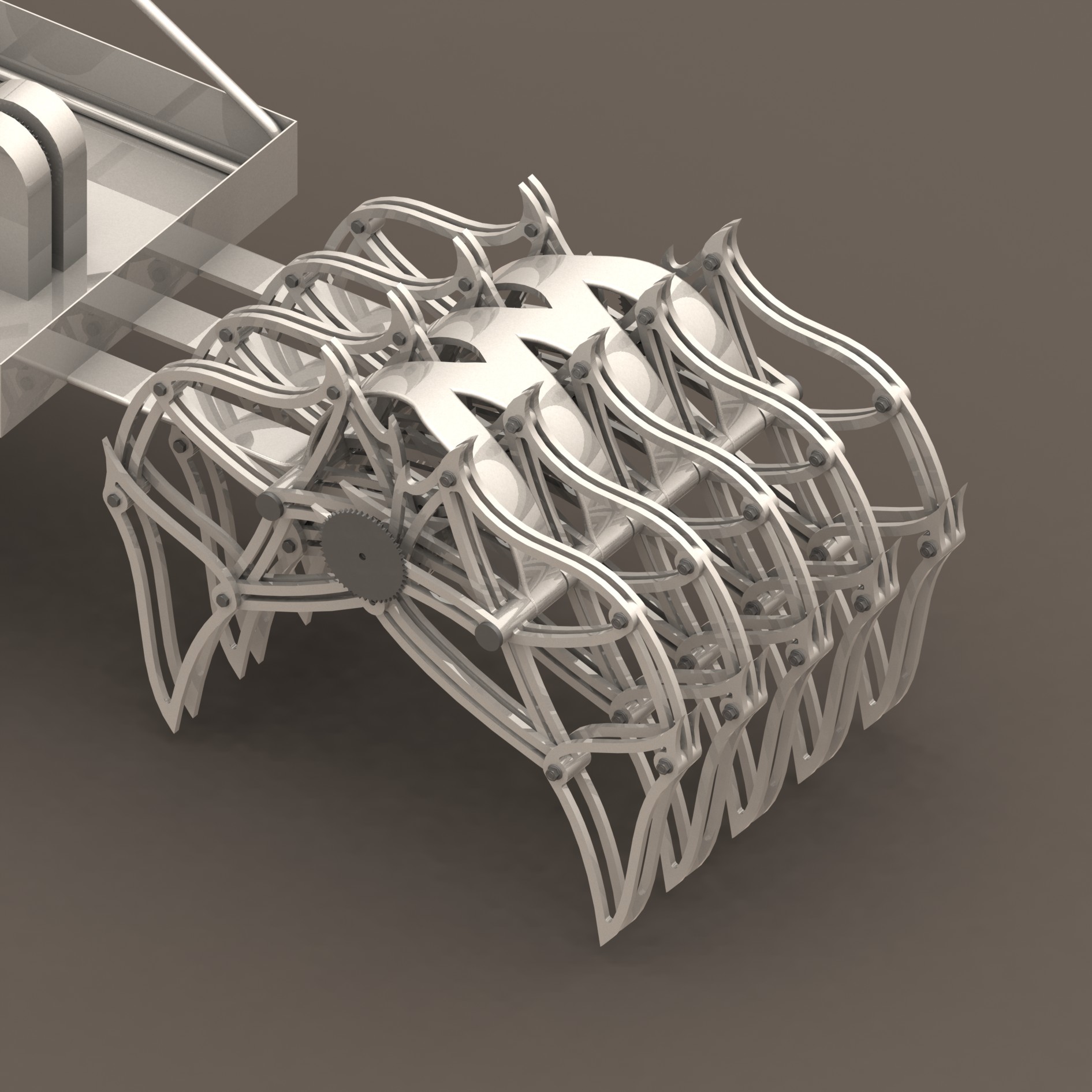 脚踏骑行式Strandbeests仿生兽车3D数模图纸 Solidworks 附STEP