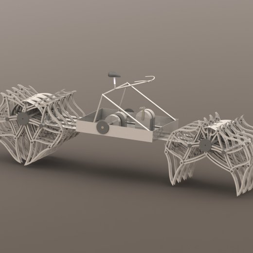 脚踏骑行式Strandbeests仿生兽车3D数模图纸 Solidworks 附STEP缩略图