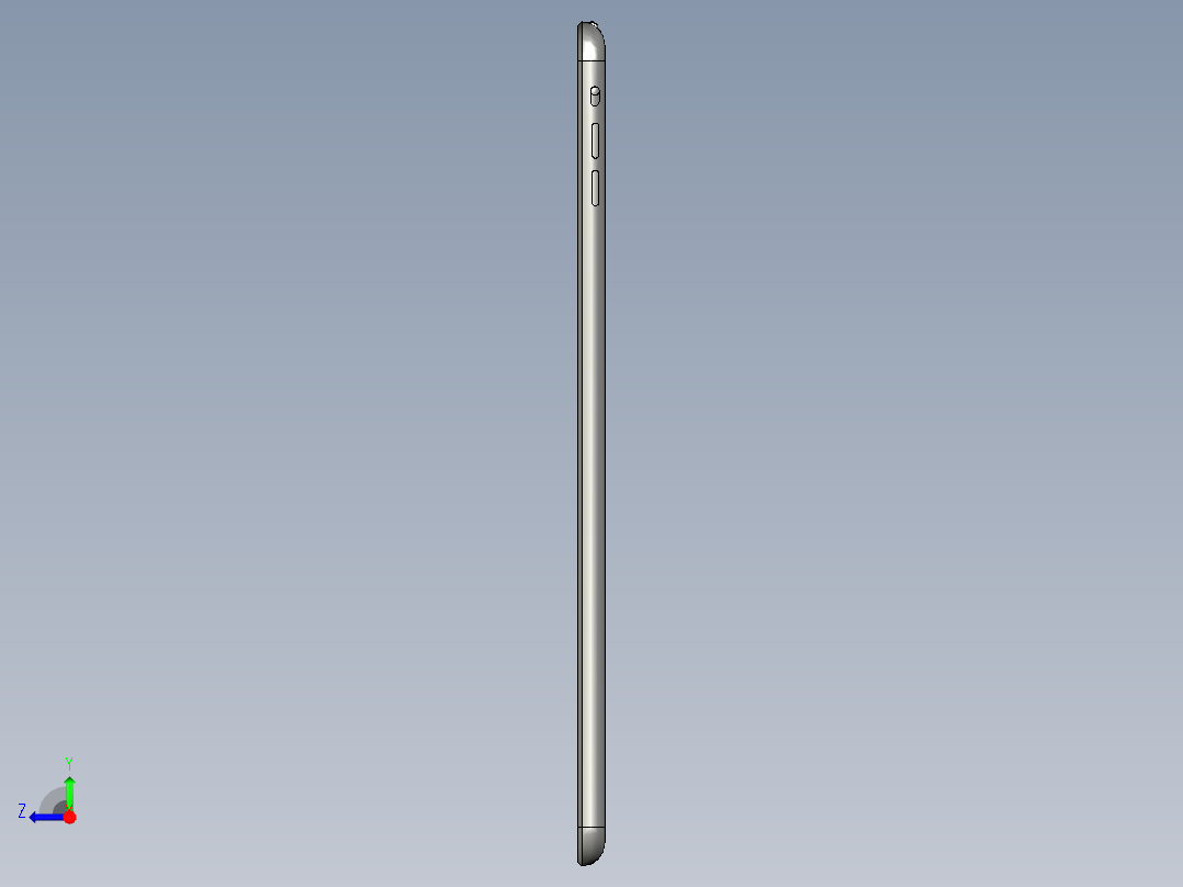 solidworks ipad air 3d模型右视图