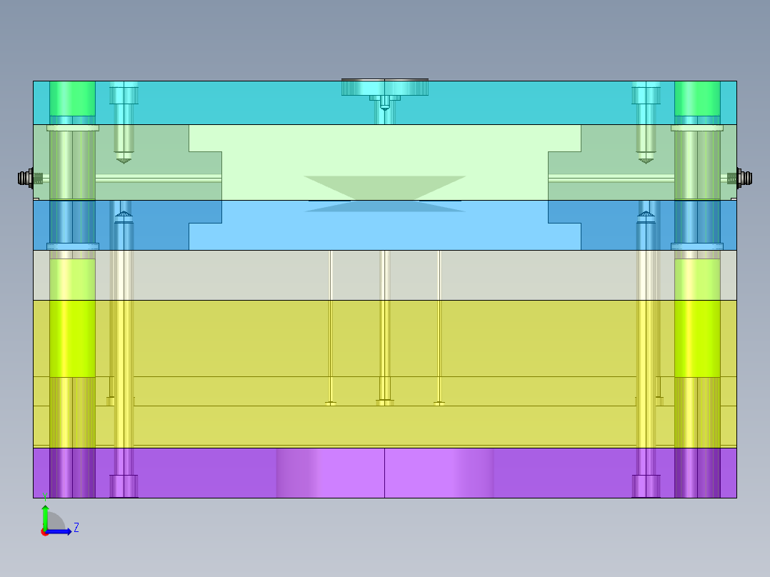 快餐勺子注塑模具设计左视图