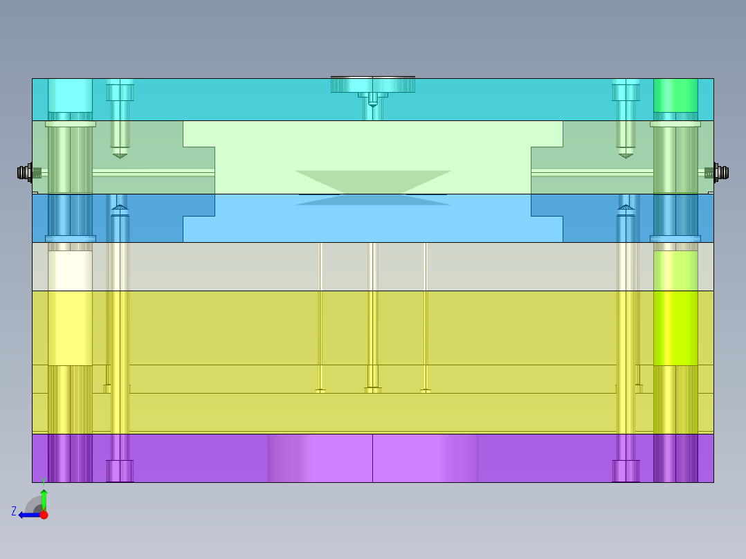 快餐勺子注塑模具设计右视图