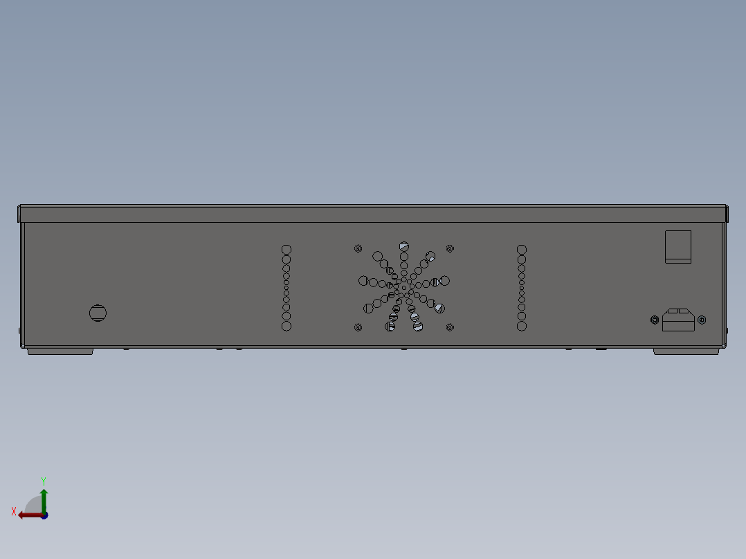 驱动电源设计模型后视图