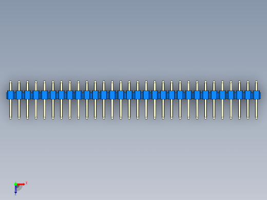 彩色公头100mil（2.54mm）系列-DS1021_blue_2x30p_100mil_Type1_rev1.0俯视缩略图