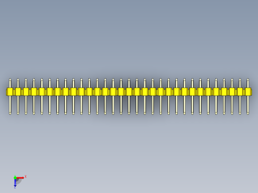 彩色公头100mil（2.54mm）系列-DS1021_yellow_2x31p_100mil_Type1_rev1.0俯视缩略图