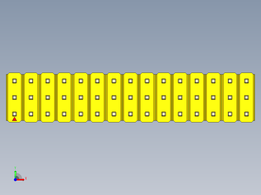 彩色公头100mil（2.54mm）系列-DS1021_yellow_3x15p_100mil_Type19_rev1.0前视缩略图