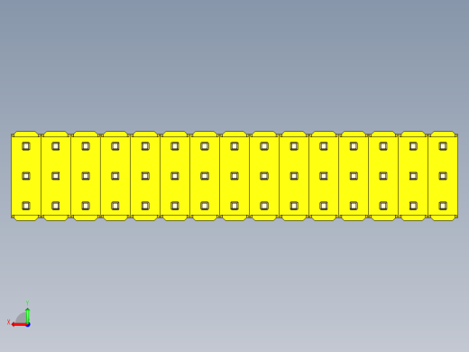 彩色公头100mil（2.54mm）系列-DS1021_yellow_3x15p_100mil_Type19_rev1.0后视缩略图