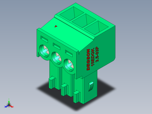 DEGSON 15EDG 系列 3.5mm 插拔式接线端子 FullPack-15EDGK-3.5-03P-14-00AH