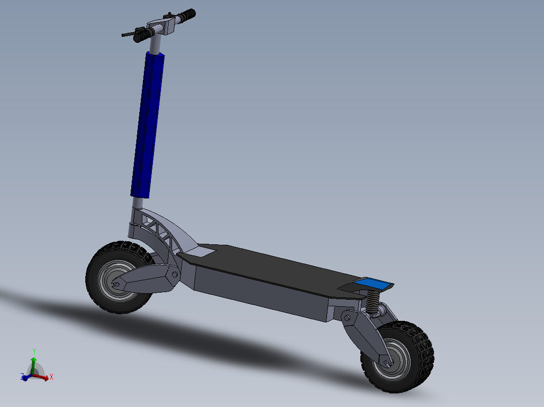 带减震的越野电动滑板车