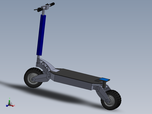 带减震的越野电动滑板车