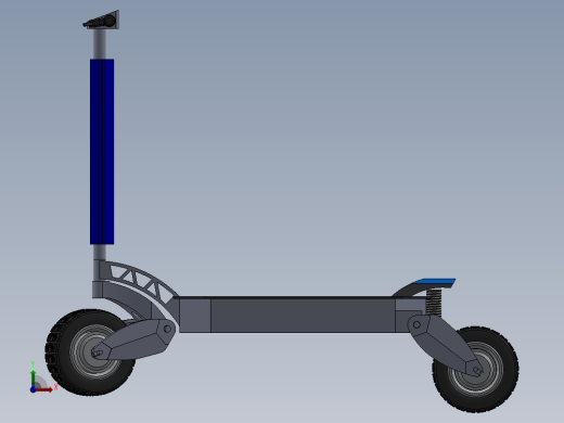 带减震的越野电动滑板车前视缩略图
