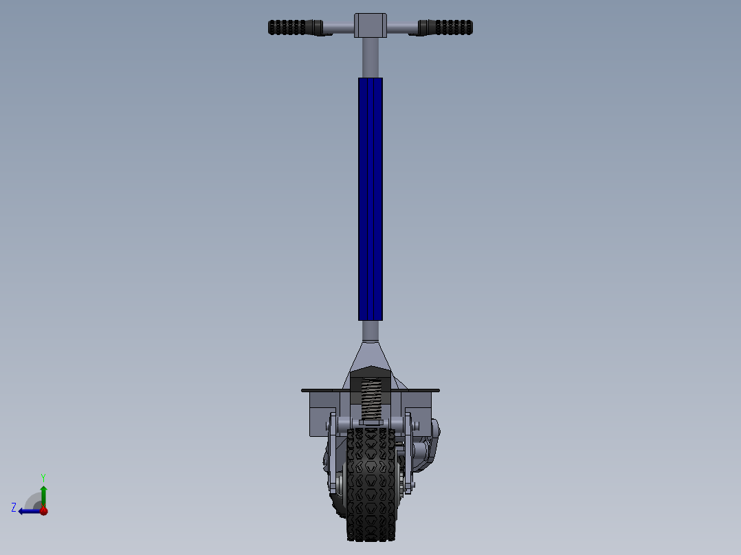 带减震的越野电动滑板车右视图