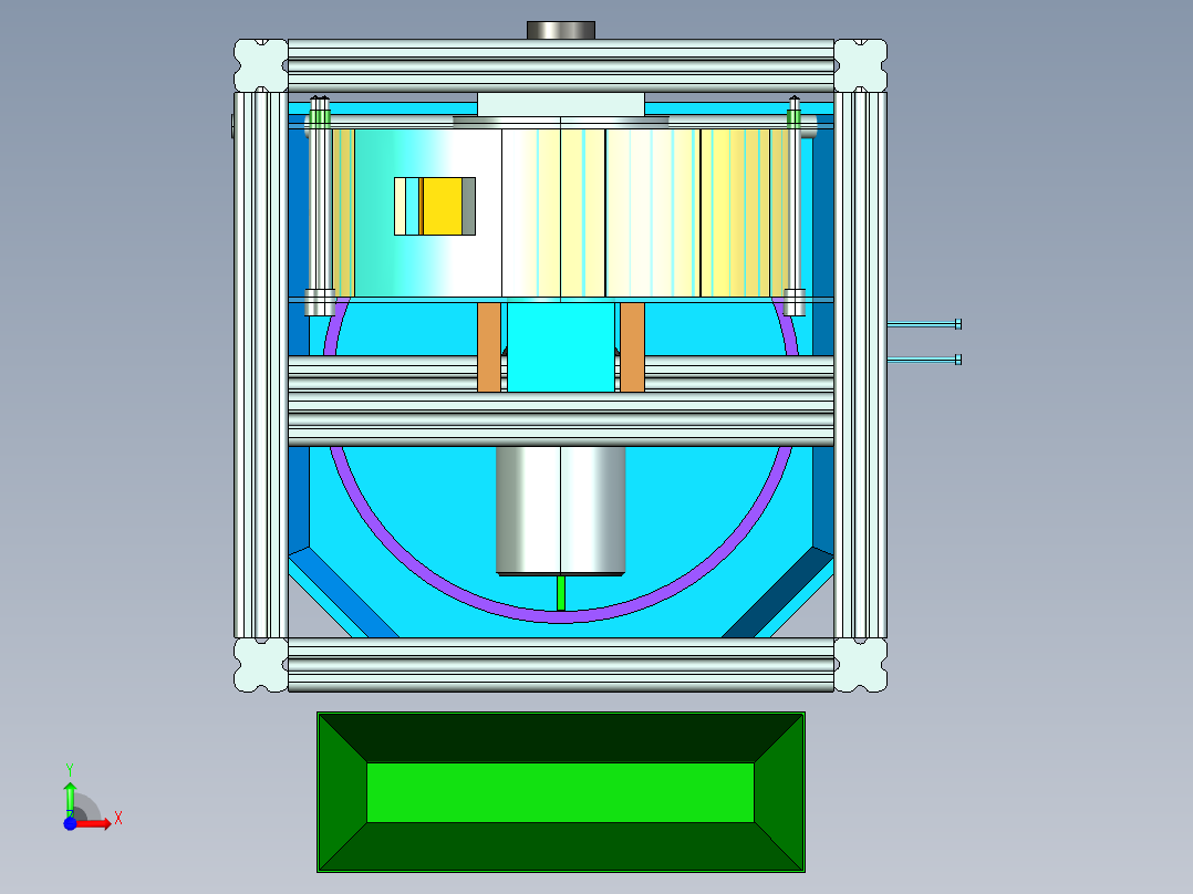大蒜剥皮机的设计含三维图前视图