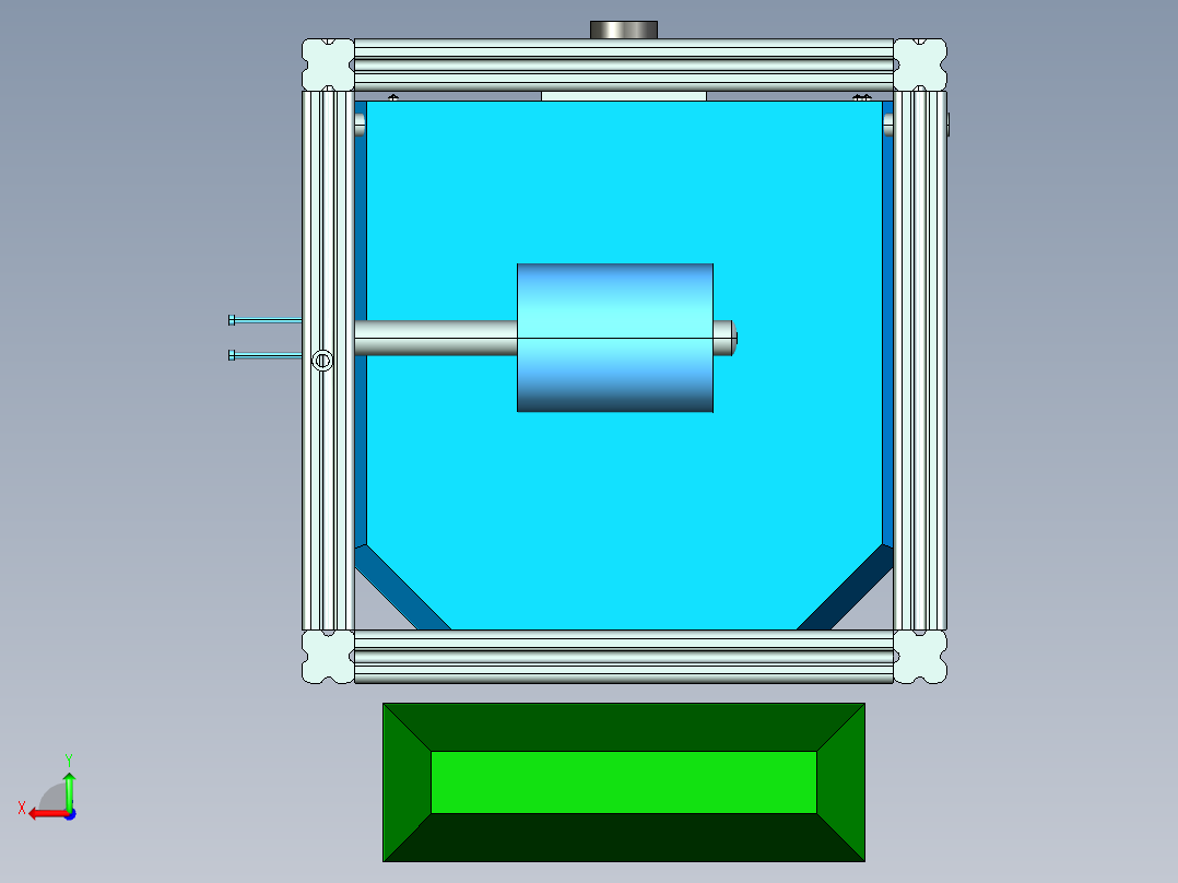 大蒜剥皮机的设计含三维图后视图