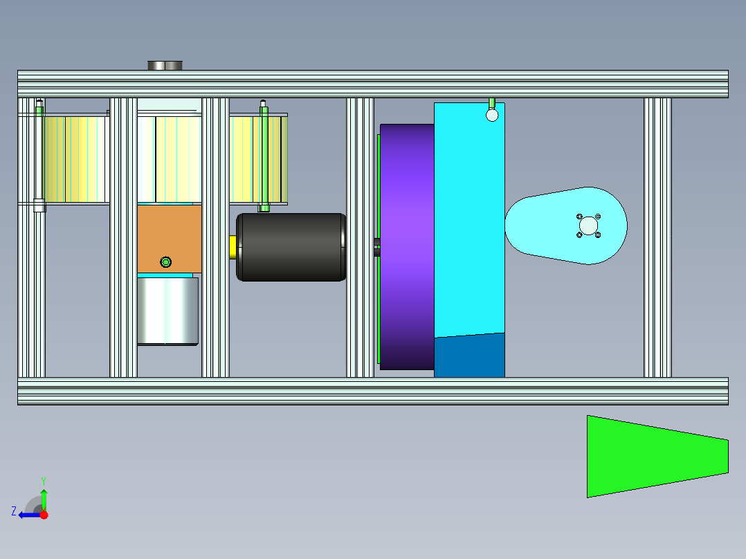 大蒜剥皮机的设计含三维图右视图