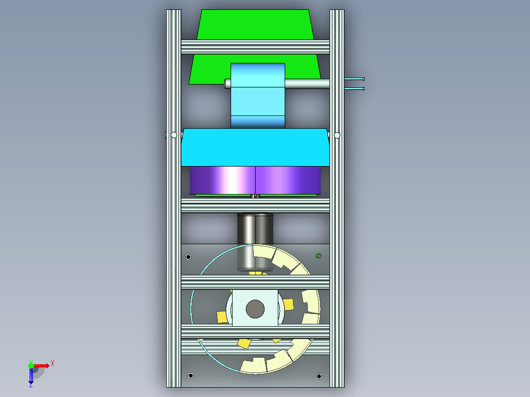 大蒜剥皮机的设计含三维图俯视图
