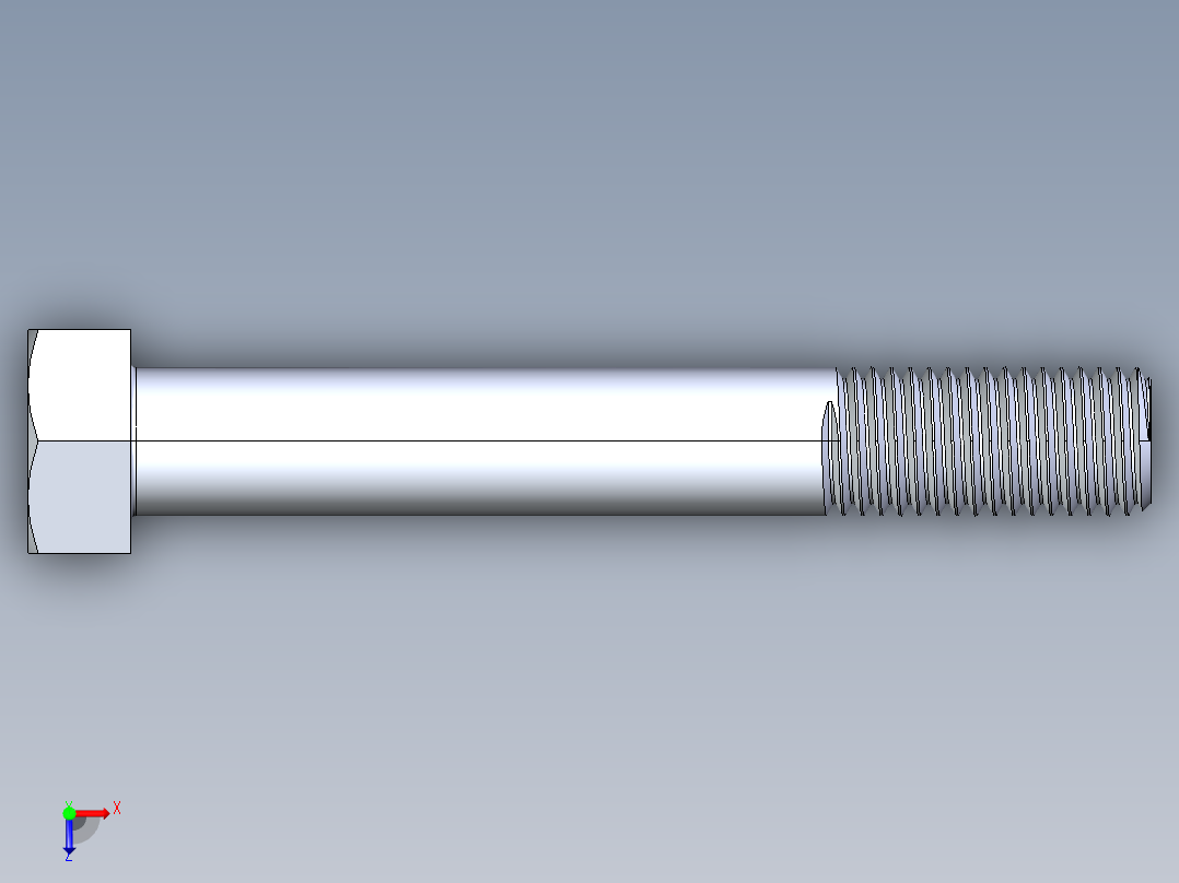 UNC 六角螺栓-Hex Bolt 0.875-9 x 6俯视图