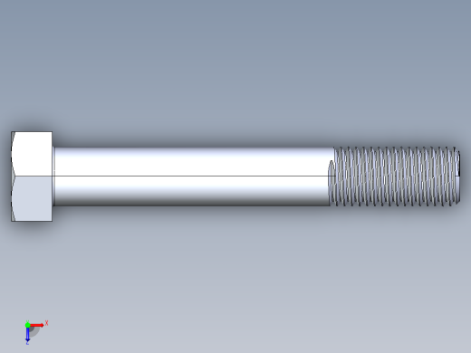 UNC 六角螺栓-Hex Bolt 0.875-9 x 6俯视缩略图