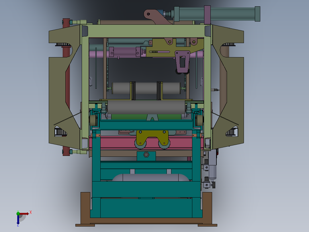 重型切条机俯视图